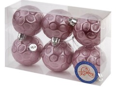 47124 [75989]Набор ШАРЫ КОСМОС РОЗОВЫЙ из полистирола 6 см (6шт/уп) 75989