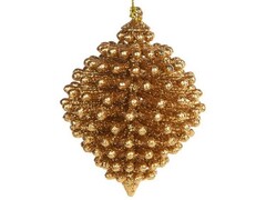 47132 [86752]Подвеска елочная ШИШКА В ЗОЛОТЕ 7,5см в пак. 86752