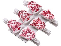 47140 [38493]Набор прищепок на елку КОЛОКОЛЬЧИКИ 1,5 см (6шт/уп) 38493