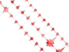 Бусы на елку КРАСНЫЕ ЗВЕЗДЫ 2,7м в пак. 78855