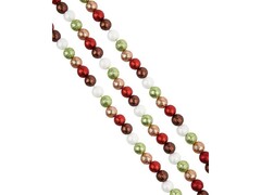 47197 [81422]Бусы на елку КРАСНЫЕ, БЕЛЫЕ, СЕРЫЕ 1,7м в пак. 81422