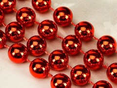 47529 [НУ-0065]Бусы на ёлку «ВОЛШЕБНЫЙ ПРАЗДНИК» 1,8 м красные НУ-0065