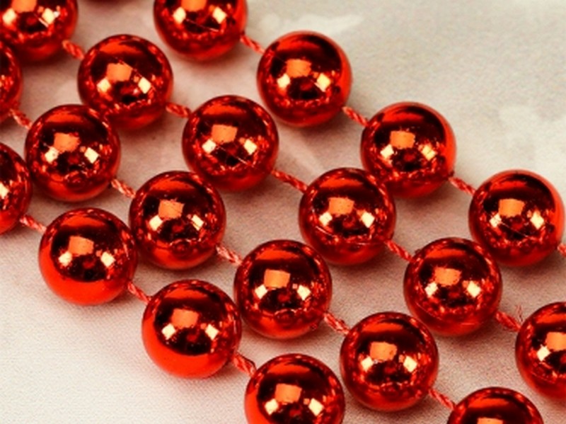 Купить оптом Бусы на ёлку «ВОЛШЕБНЫЙ ПРАЗДНИК» 1,8 м красные НУ-0065 в Луганске