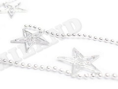 47528 [НУ-6745]Бусы на ёлку "ЯРКИЕ ЗВЕЗДЫ" 2,7 м серебро НУ-6745