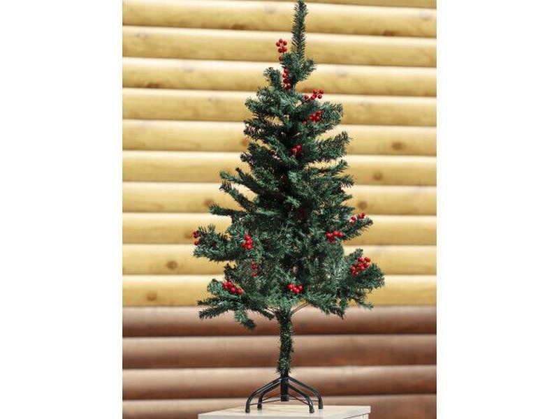 Сосна новогодняя с ягодами 1,5м 350 веток НУ-7745