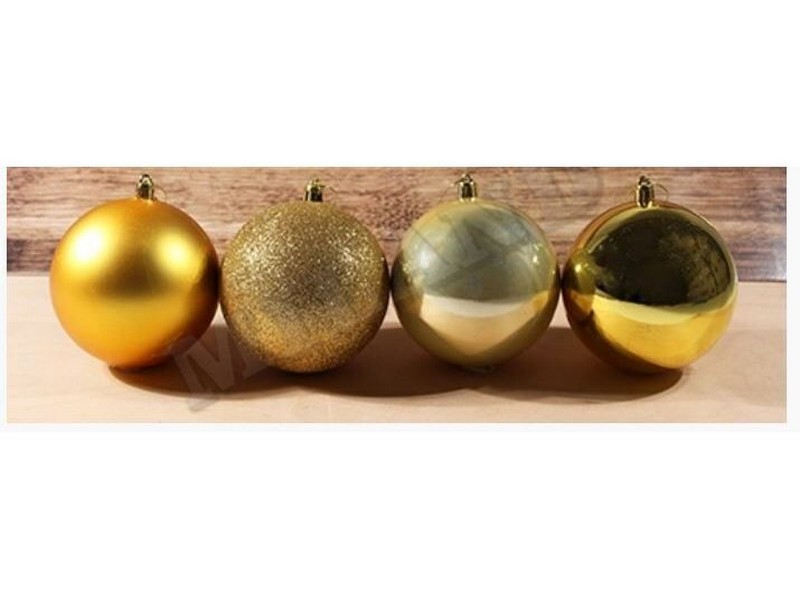 Набор ёлочных золотых шаров «Зимняя сказка» 10 см 8 шт НУ-0413