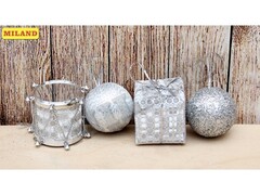 47461 [НУ-4414]Набор украшений серебряных «В ожидании чуда» 3 см 24 шт НУ-4414