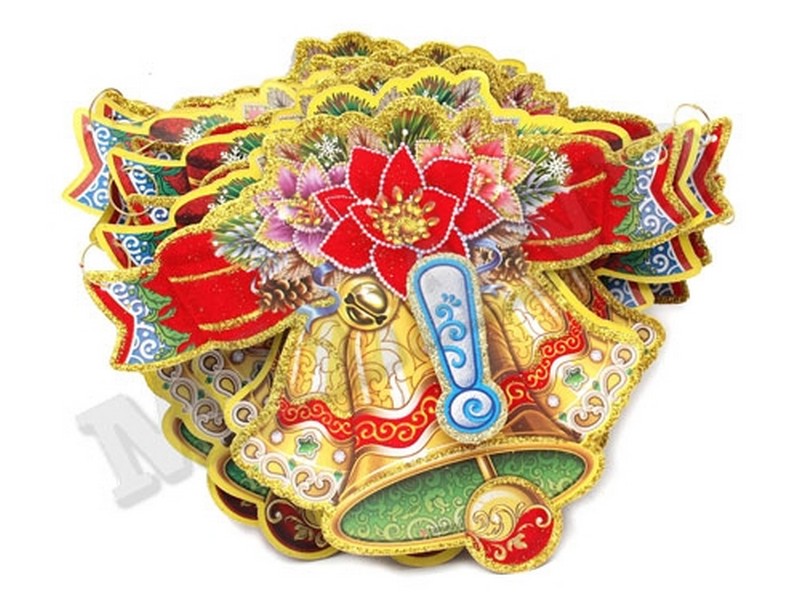 Купить оптом Гирлянда картонная "Праздничное настроение" 2,64 м глиттер НУ-8305 в Луганске