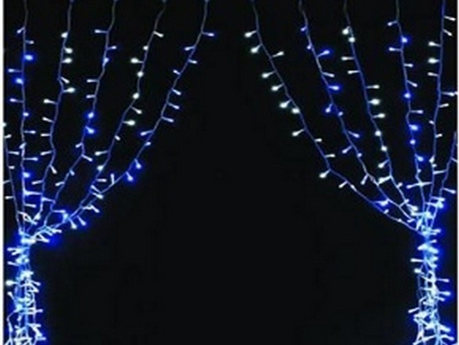 Гирлянда ЗАНАВЕС 1,8*1,8 м, 144 желтых ламп, прозрачная нить, 8 режимов НУ-4632