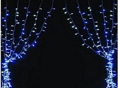 47521 [НУ-4632]Гирлянда ЗАНАВЕС 1,8*1,8 м, 144 желтых ламп, прозрачная нить, 8 режимов НУ-4632