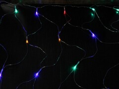 Гирлянда СЕТКА 1*1 м, 96 разноцветных ламп, прозрачная нить, 8 режимов НУ-4626