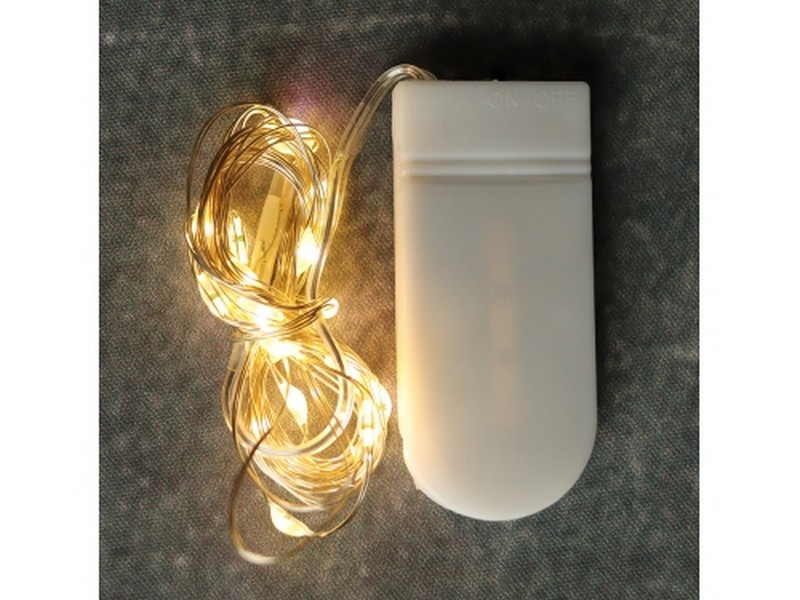 Гирлянда-проволока 1,9 м, 20 теплых белых ламп на бат. НУ-3648