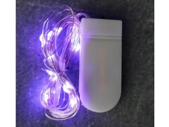 Гирлянда-проволока 1,9 м, 20 фиолетовых ламп на бат. НУ-3650