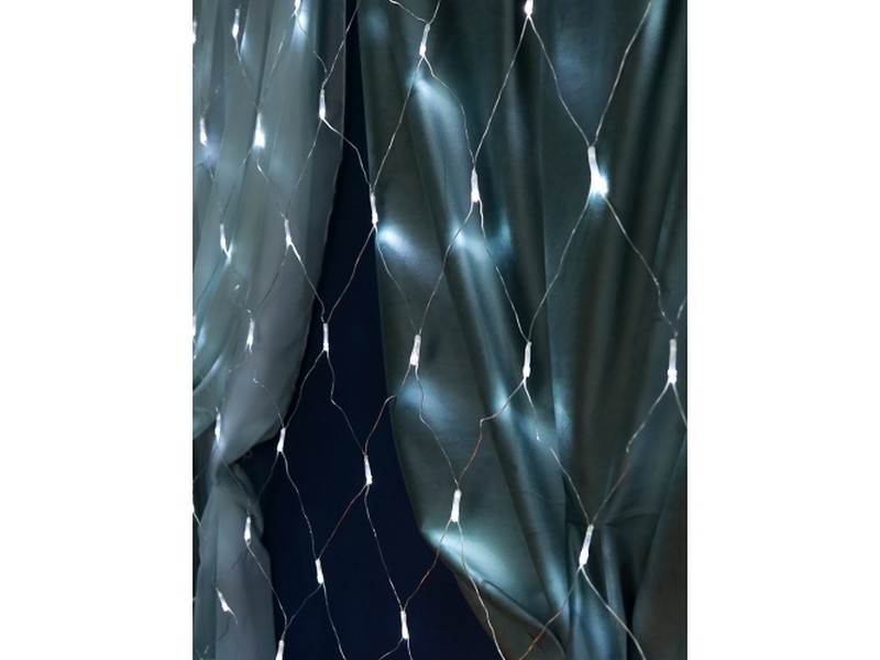 Гирлянда СЕТКА 3*2 м, 192 белых лампы, прозрачная нить, 8 режимов НУ-3637