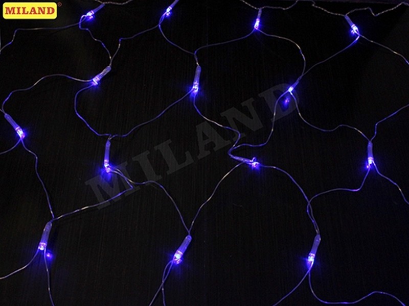 Купить оптом Гирлянда СЕТКА 1*1 м, 96 синих ламп, прозрачная нить, 8 режимов НУ-4625 в Луганске
