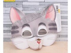 47756 [КРК-9286]Маска детская из картона "КОТИК" 24*24,5 см КРК-9286