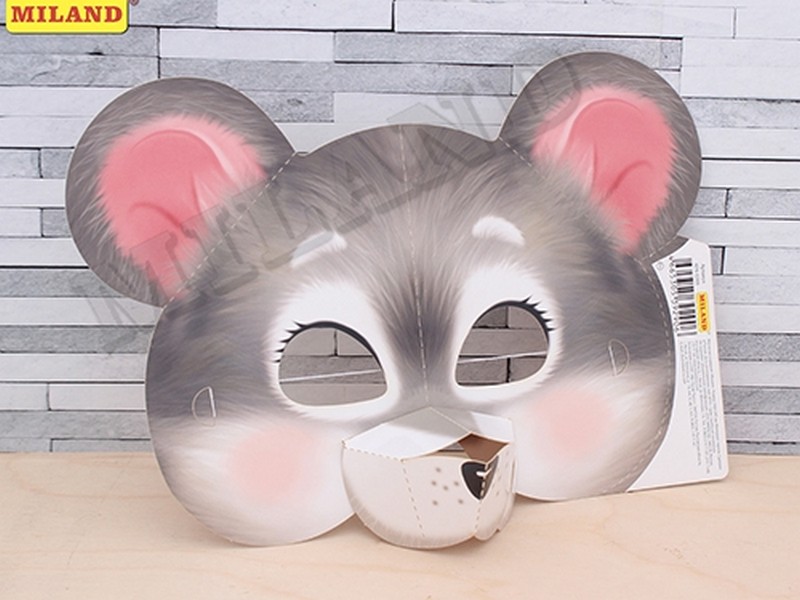 Маска детская из картона "МЫШКА" 24*24,5 см КРК-9289