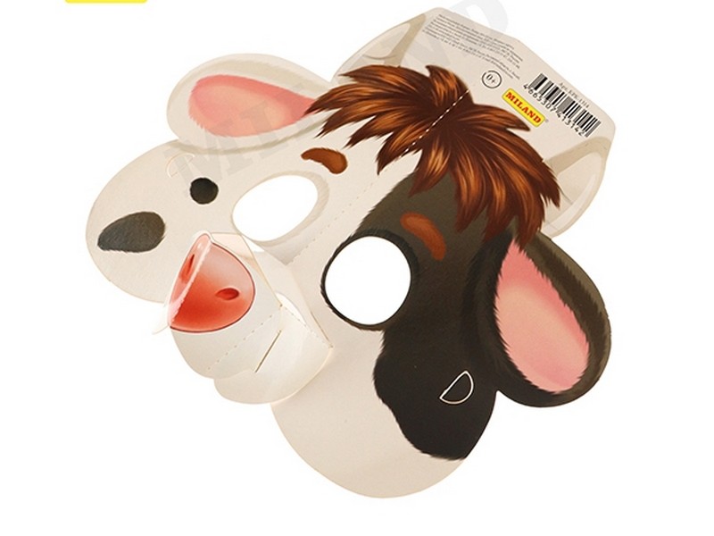 Купить оптом Маска детская из картона "КОРОВА" 24*24,5 см КРК-1314 в Луганске