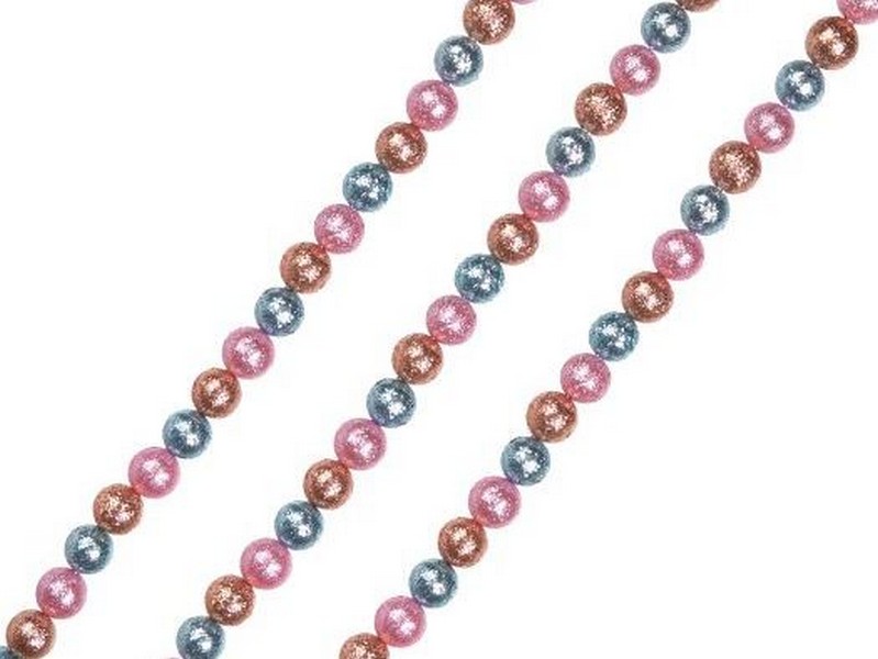 Бусы на елку МАЛЕНЬКИЕ РАЗНОЦВЕТНЫЕ ШАРИКИ 1,7м в пак. 86384