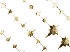 47903 [78854]Бусы на елку ЗОЛОТЫЕ ЗВЕЗДЫ 2,7м в пак. 78854