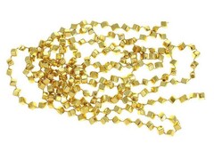 47912 [34467]Бусы на елку ЗОЛОТЫЕ КУБИКИ 2,7м в пак. 34467