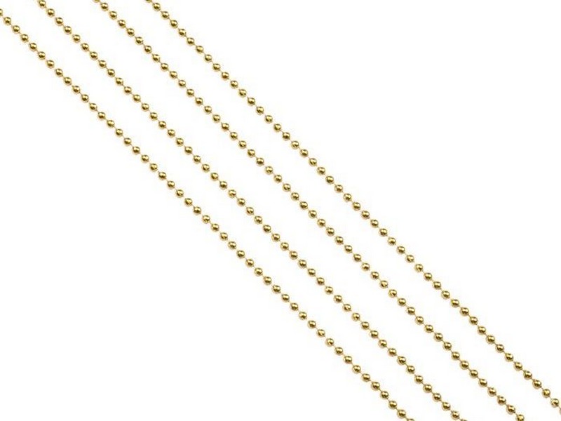 Бусы на елку ЗОЛОТЫЕ 2,7м в пак. 78846