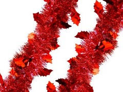 47919 [34899]Мишура КРАСНАЯ с красными звездами 2м 34899