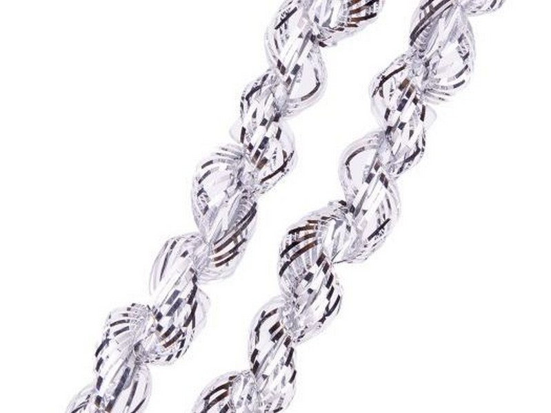 Мишура СЕРЕБРЯНАЯ ФИГУРНАЯ 1,5м 75776