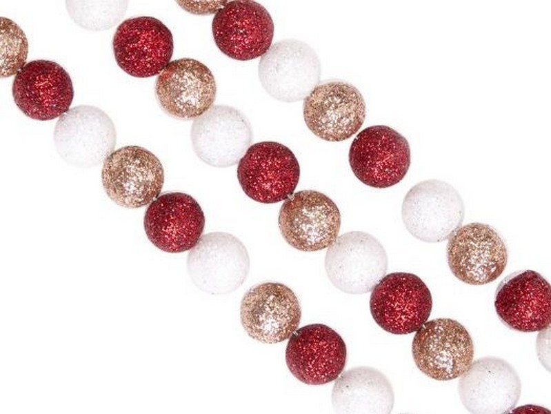 Бусы на елку МАЛЕНЬКИЕ БЛЕСТЯЩИЕ ШАРИКИ 1,7м в пак. 86390