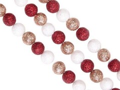 47933 [86390]Бусы на елку МАЛЕНЬКИЕ БЛЕСТЯЩИЕ ШАРИКИ 1,7м в пак. 86390