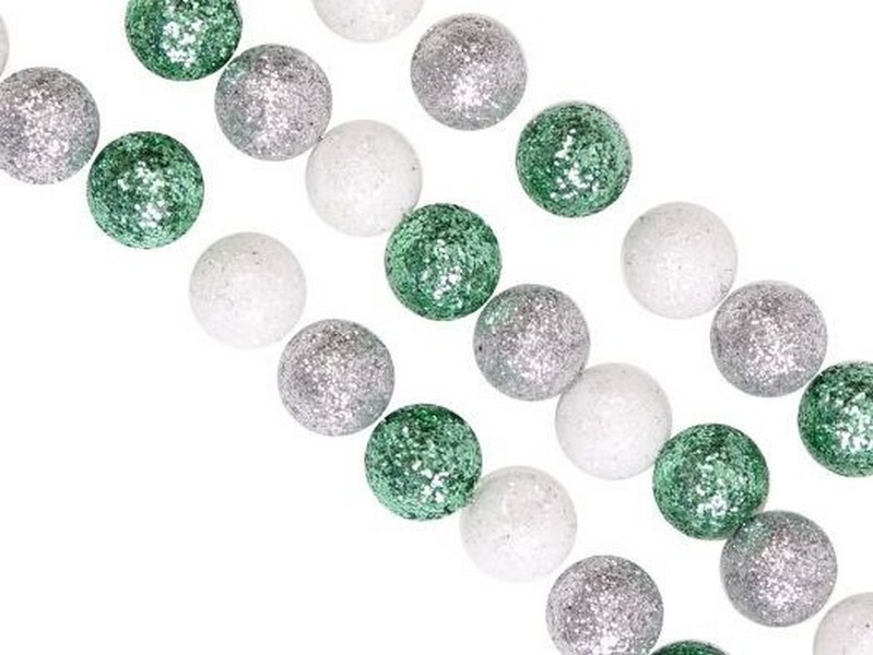 Бусы на елку МАЛЕНЬКИЕ РАЗНОЦВЕТНЫЕ ШАРИКИ 1,7м в пак. 86389