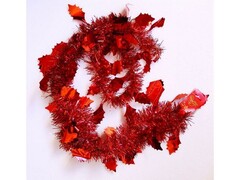 47944 [75765]Мишура КРАСНАЯ с красными звездами 2м 75765