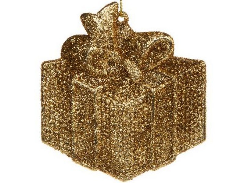 Подвеска елочная ЗОЛОТОЙ ПОДАРОК 8см в пак. 86777