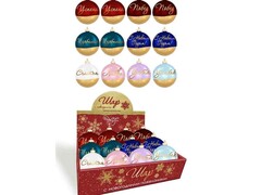 47960 [81412]Подвеска елочная ШАР металл. с пожеланием внутри 6,5см 81412