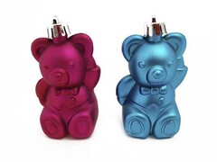 47961 [78899]Набор подвесок МИШКИ из полистирола 8 см (2шт/уп) 78899