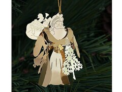 47963 [25062]Подвеска елочная ДЕД МОРОЗ из металла 7,4см 25062