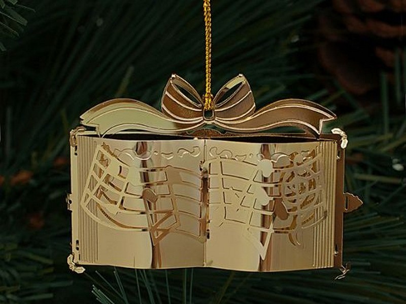 Подвеска елочная КНИГА из металла 8см 25065