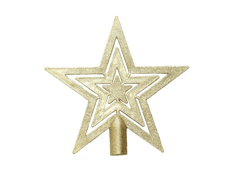 Верхушка на елку ЗВЕЗДА ЗОЛОТО 19см 86451
