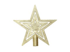47990 [86451]Верхушка на елку ЗВЕЗДА ЗОЛОТО 19см 86451