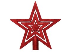 47993 [86452]Верхушка на елку КРАСНАЯ ЗВЕЗДА 20см 86452