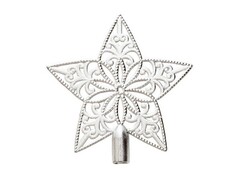 47996 [86449]Верхушка на елку СЕРЕБРЯНАЯ ЗВЕЗДА 20см 86449