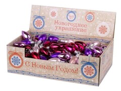 48004 [80636]Подвеска елочная ЛАМПОЧКА ФИОЛЕТОВАЯ 6см 80636