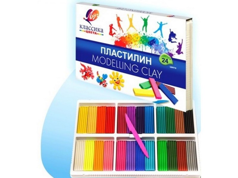Пластилин ЛУЧ "КЛАССИКА" 24 цвета