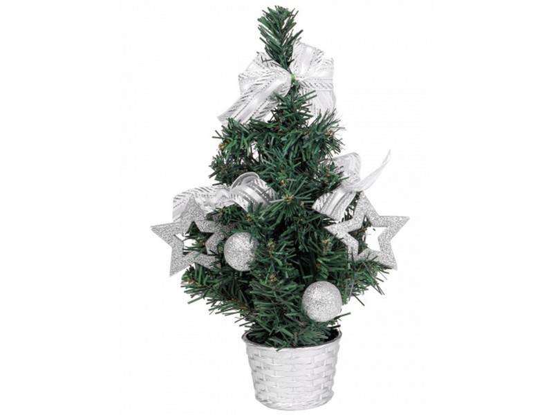 Елка с декором в горшке 30 см НУ-4910