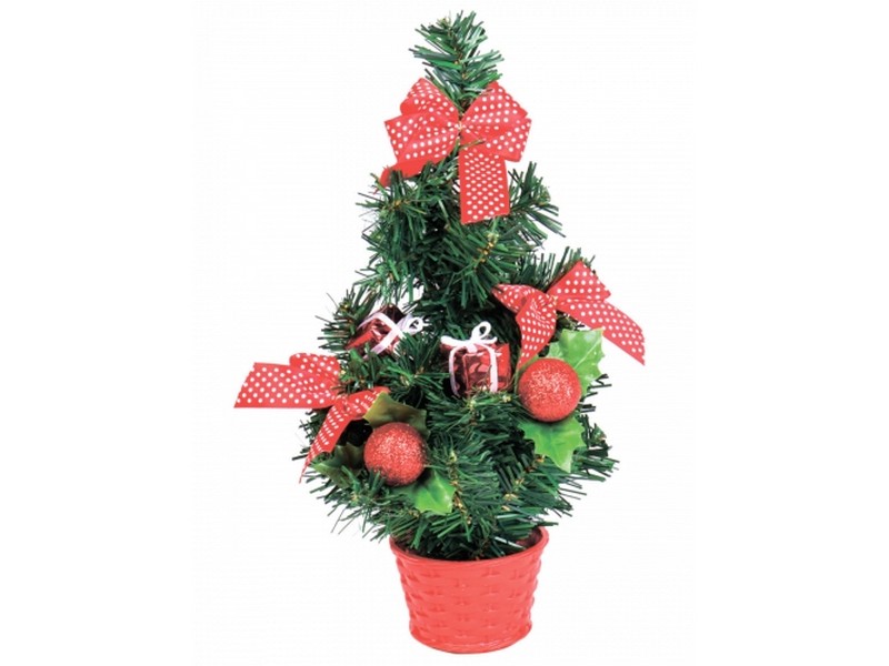 Елка с декором в горшке 30 см НУ-4911