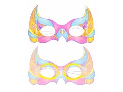 48377 [НУ-4936]Маска светящаяся желтая СУПЕРГЕРОЙ 15 см НУ-4936