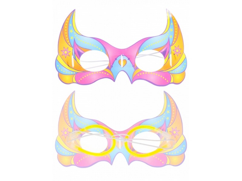 Купить оптом Маска светящаяся желтая СУПЕРГЕРОЙ 15 см НУ-4936 в Луганске