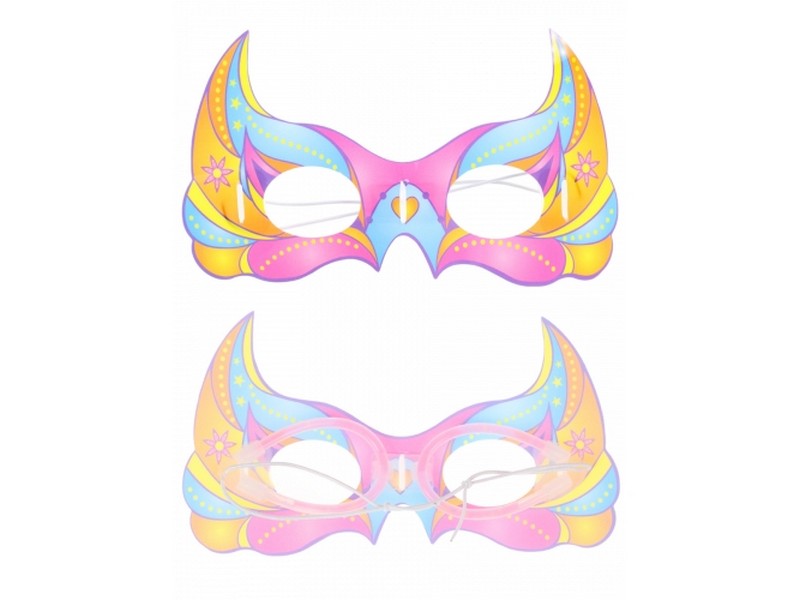 Маска светящаяся фиолетовая СУПЕРГЕРОЙ 15 см НУ-4937