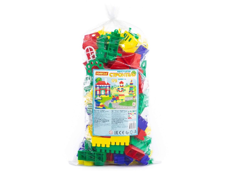 Конструктор "Строитель" Гигант 175 эл. в мешке