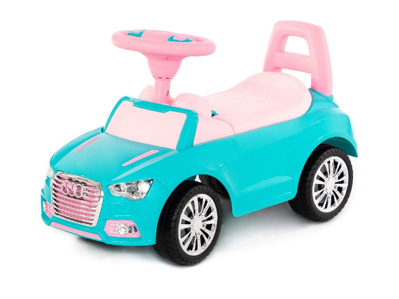Каталка-автомобиль "SuperCar" №2 со звуковым сигналом бирюзовая